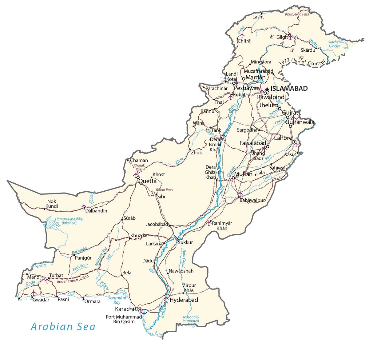Map of Pakistan